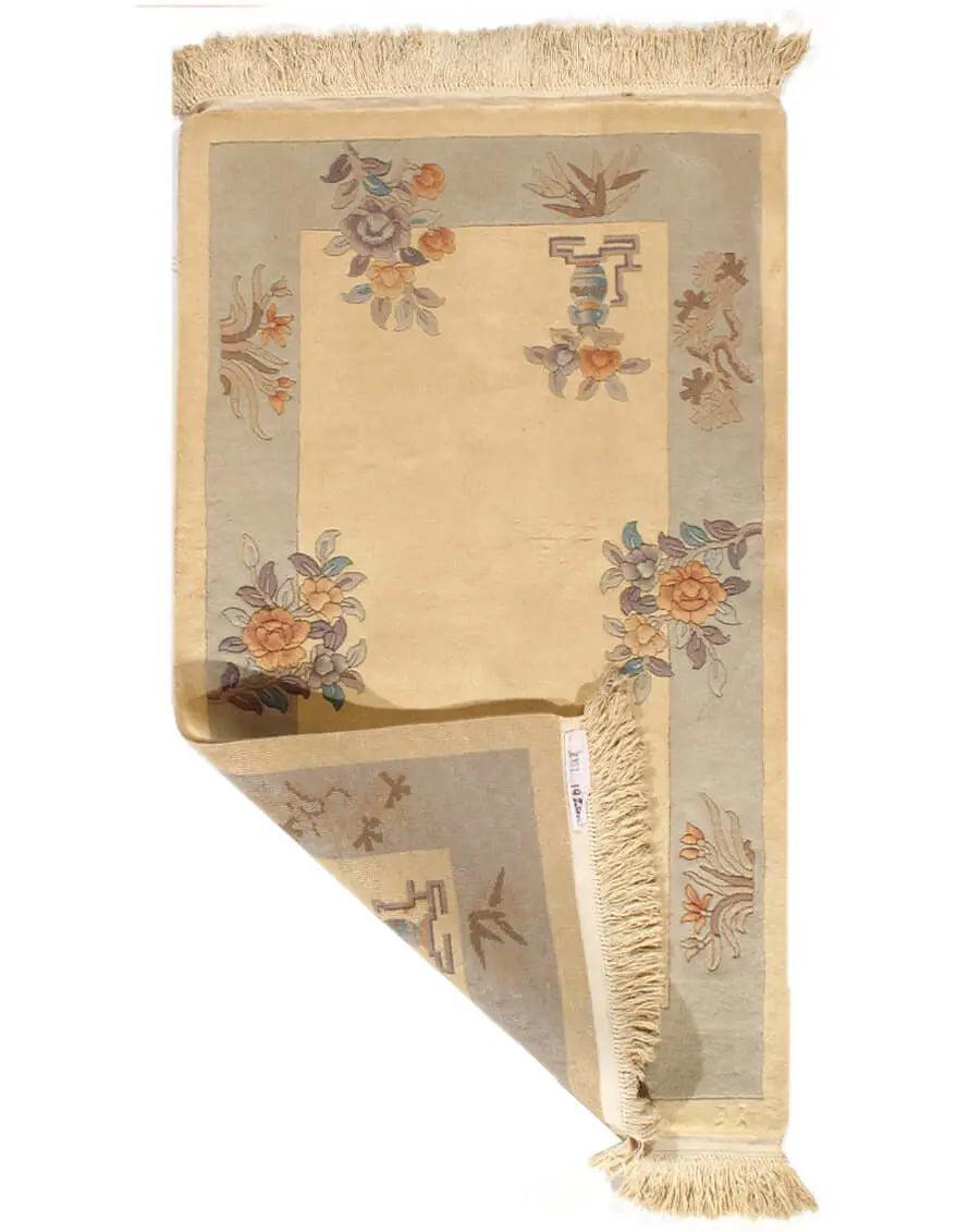 Canvello Antique Chinese Art Deco Ivory Rugs - 3' X 5' - Canvello