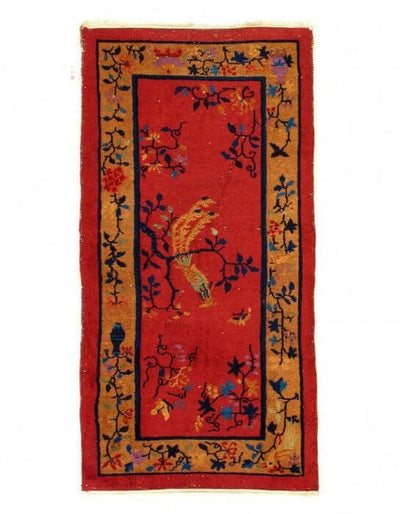 Canvello Antique Chinese Art Deco Rug - 2'5'' X 4'11''g