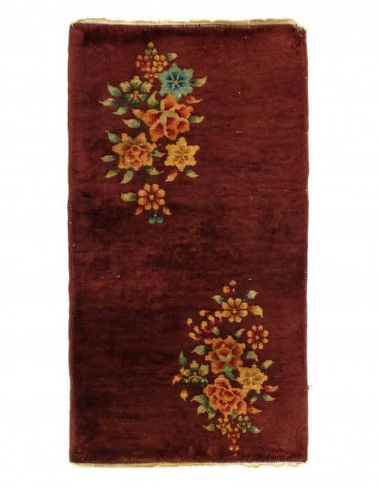Canvello Antique Chinese Art Deco Small Rugs - 2'11'' X 3'11''