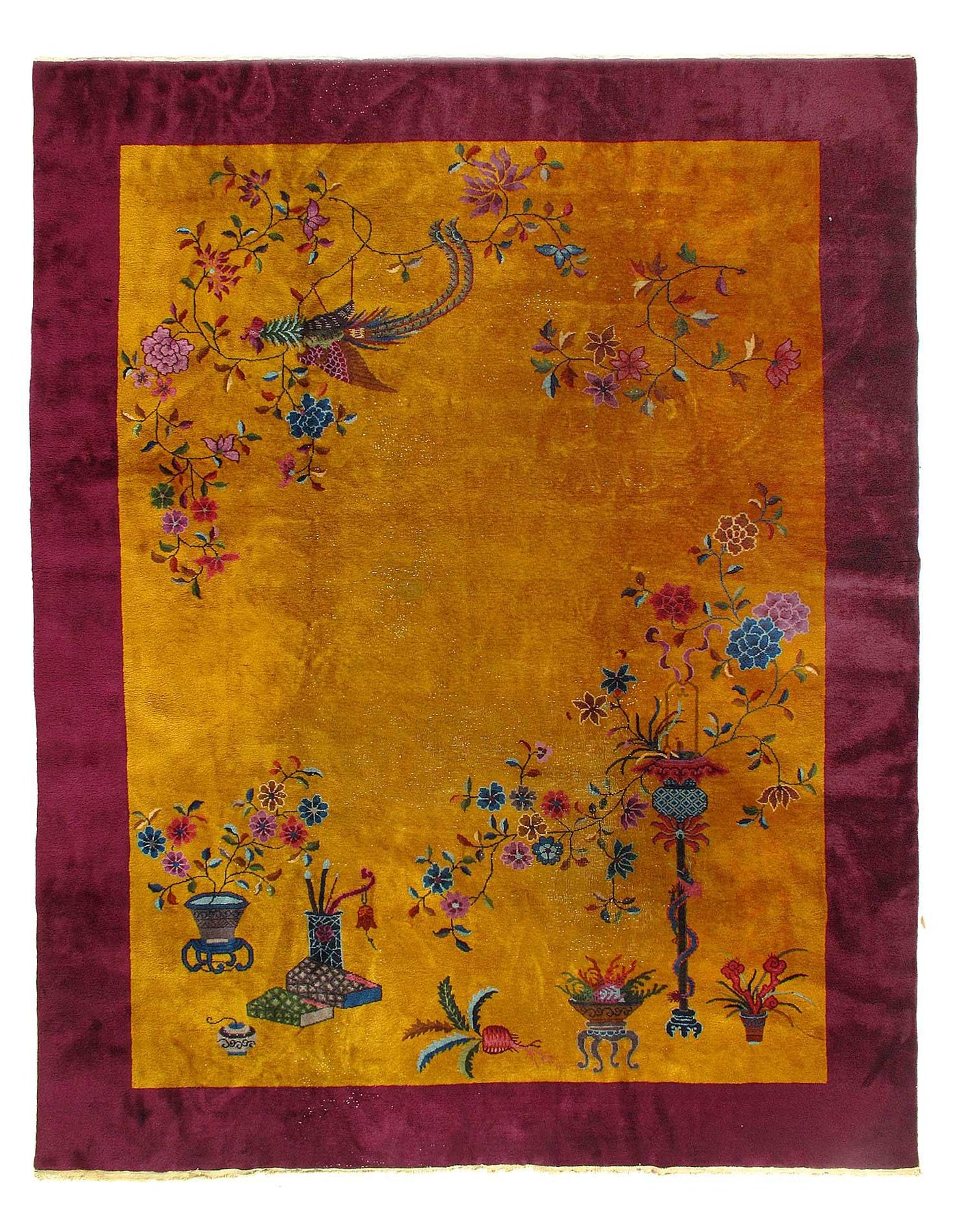 Canvello Antique Chinese Art Peking Rug - 9' X 12' - Canvello