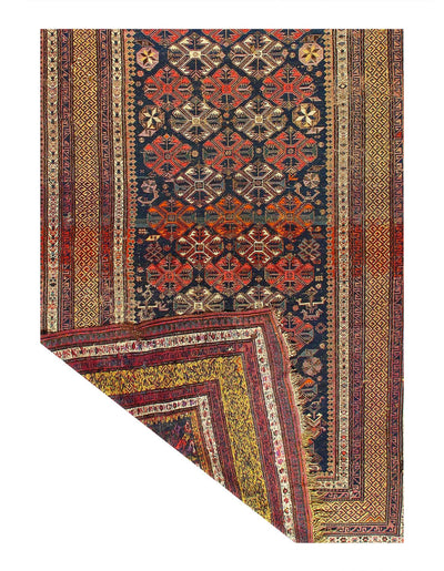 Canvello Antique circa 1880 Caucasian Sumak Rug - 5' X 9'4" - Canvello