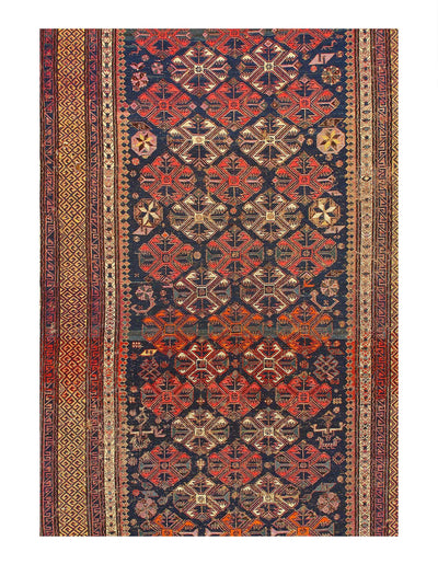 Canvello Antique circa 1880 Caucasian Sumak Rug - 5' X 9'4" - Canvello