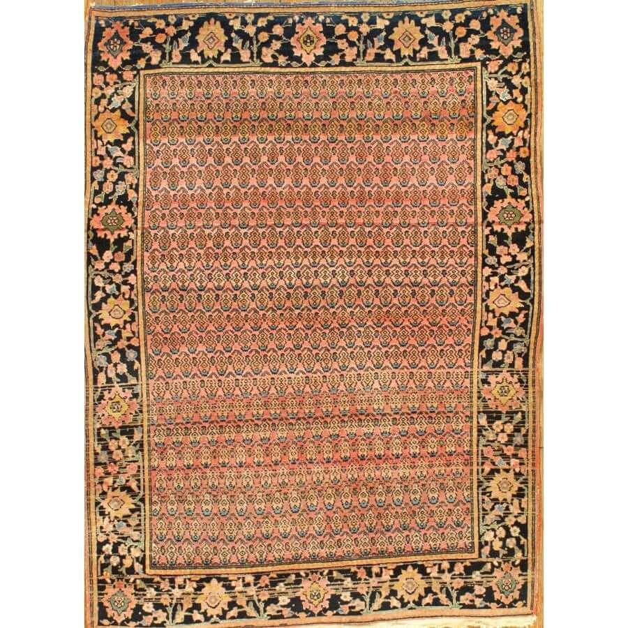 Canvello Antique Farahan Modern Black Rug - 3'6" x 4'8" - Canvello