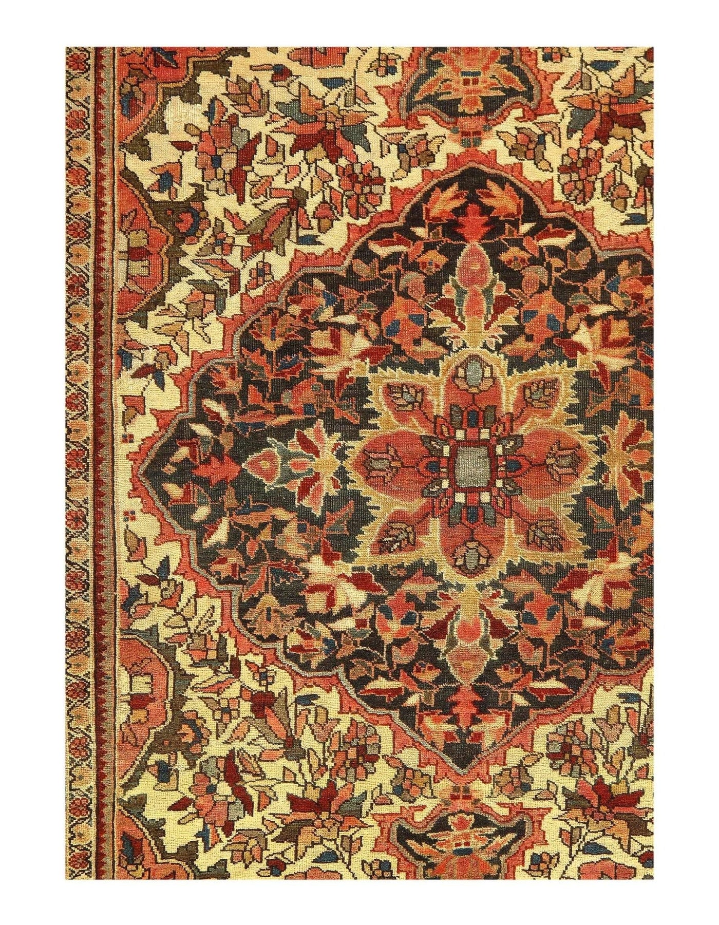 Canvello Antique Farahan Silkroad Rug Modern - 3'5'' X 4'11'' - Canvello