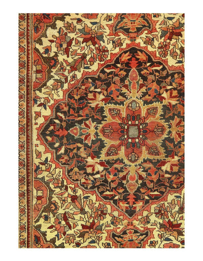 Canvello Antique Farahan Silkroad Rug Modern - 3'5'' X 4'11'' - Canvello