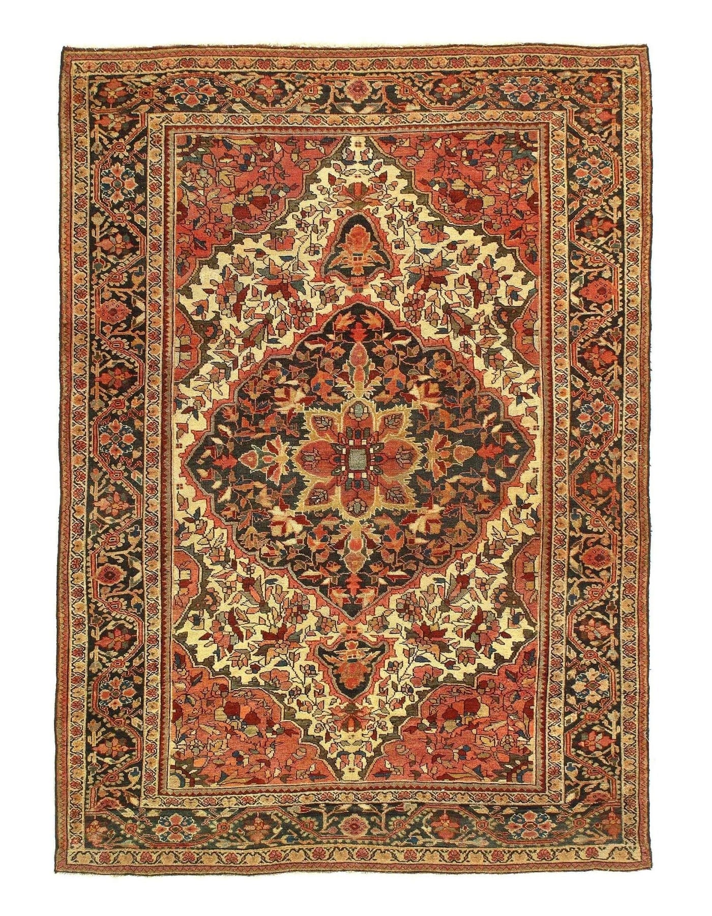 Canvello Antique Farahan Silkroad Rug Modern - 3'5'' X 4'11'' - Canvello