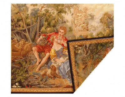 Canvello Antique Fine Hand Knotted Tapestry - 5' X 5'9'' - Canvello