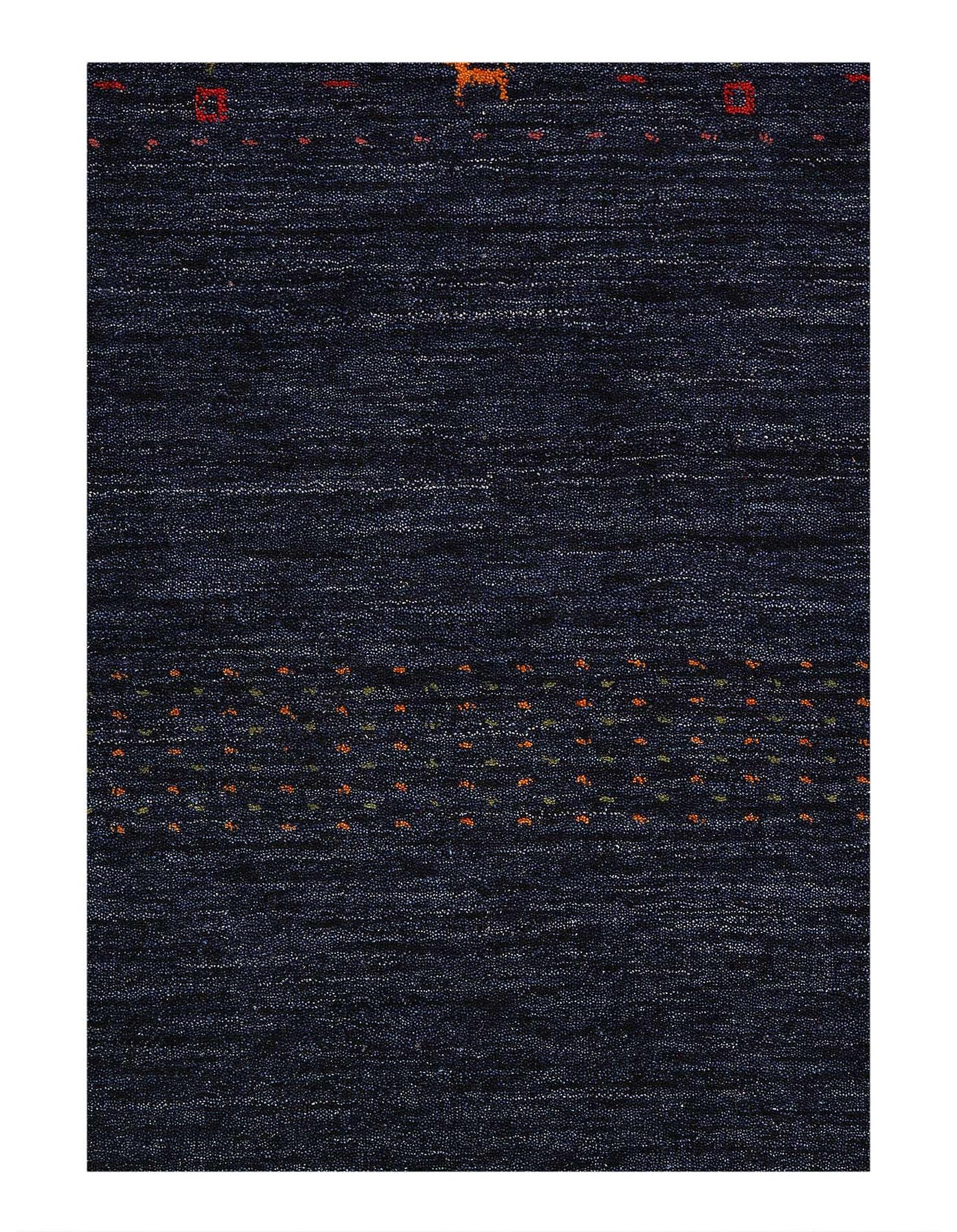 Canvello Antique Gabbeh Navy Blue Area Rug - 5'6'' X 7'9'' - Canvello