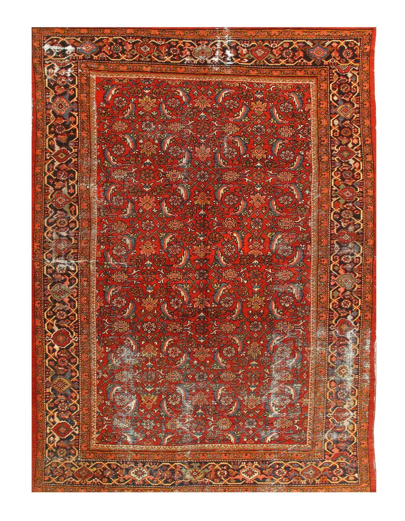 Canvello Antique Geometric Persian Mahal Rug - 8'4'' X 10'1''