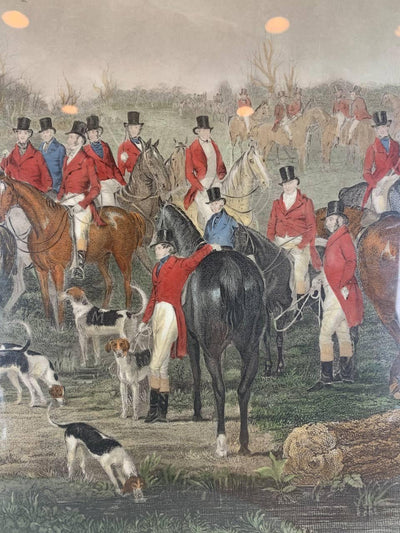 Canvello Antique Hand Colored The Bedale Hunt By Anson Martin Engraved by W H Simmons - Canvello