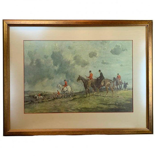 Canvello Antique Hand Colored The Bedale Hunt By Anson Martin Engraved by W H Simmons