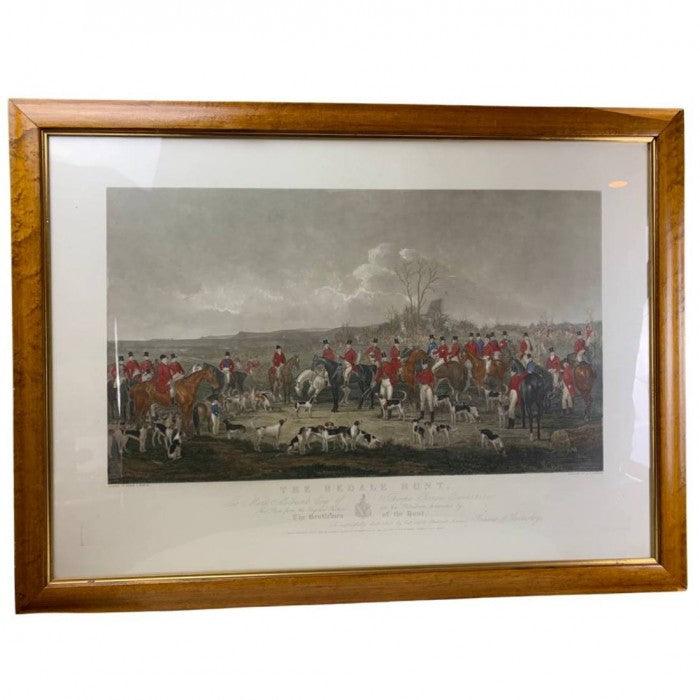 Canvello Antique Hand Colored The Bedale Hunt By Anson Martin Engraved by W H Simmons