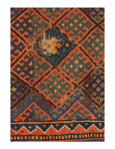 Canvello Antique Hand knotted Kazak rug - 2'X 2'9'' - Canvello