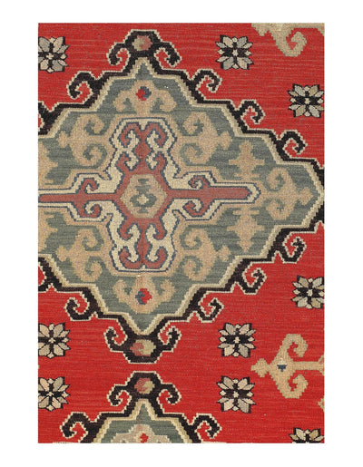 Canvello Antique Hand Knotted Red Rug - 5'9'' X 8'8'' - Canvello