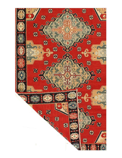 Canvello Antique Hand Knotted Red Rug - 5'9'' X 8'8'' - Canvello