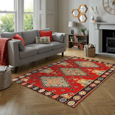 Canvello Antique Hand Knotted Red Rug - 5'9'' X 8'8'' - Canvello