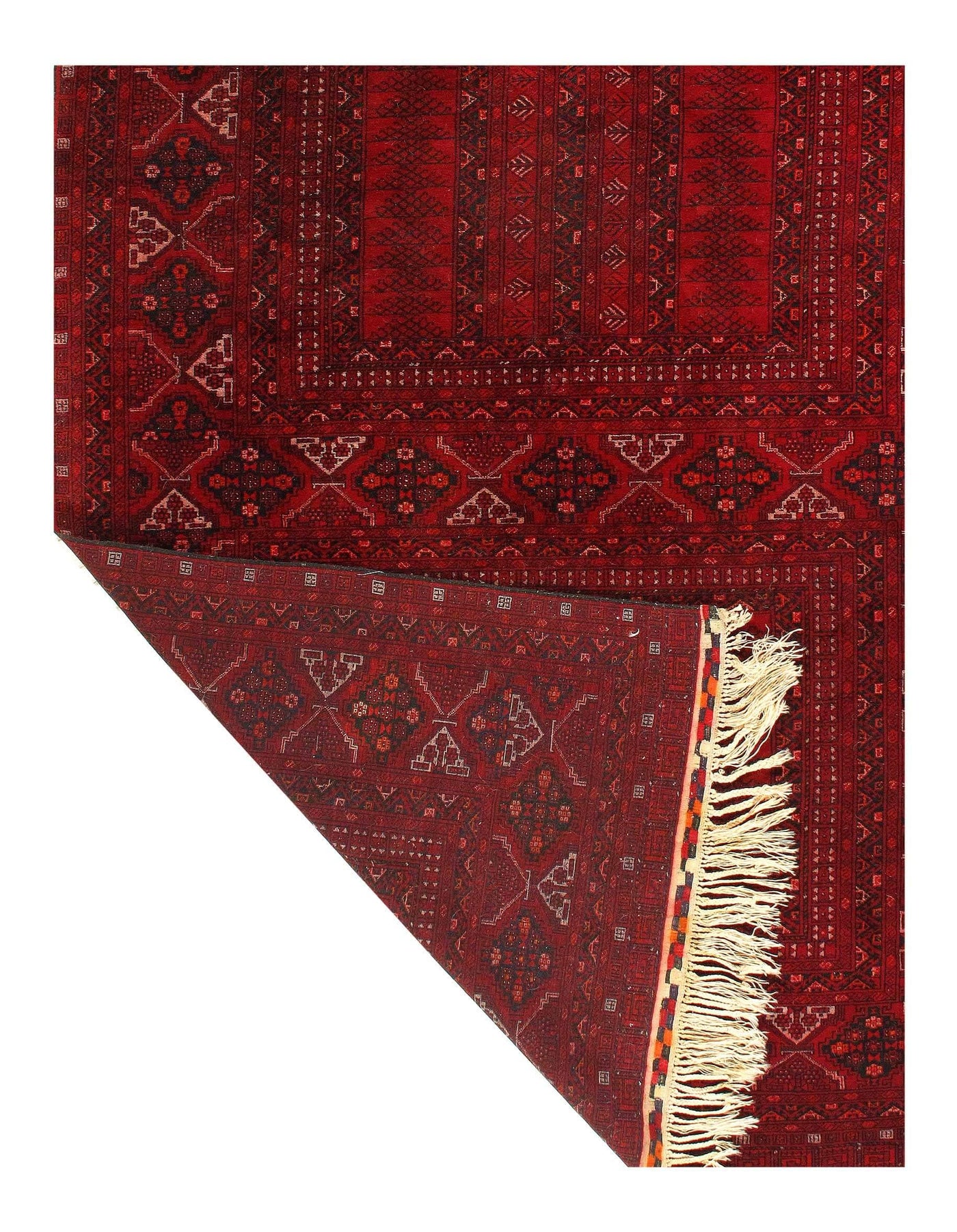 Canvello Antique Hand-Knotted Vintage Red Rug - 6' X 8'2''