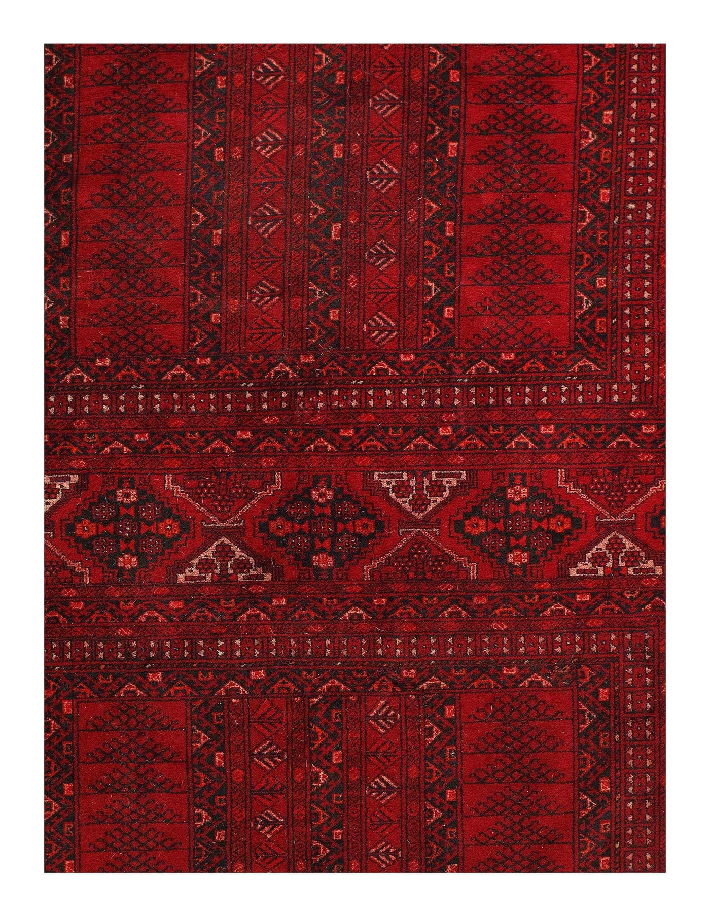 Canvello Antique Hand-Knotted Vintage Red Rug - 6' X 8'2''