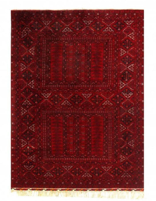 Canvello Antique Hand-Knotted Vintage Red Rug - 6' X 8'2''