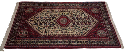 Canvello Antique Hand Made Red Traditional Rug - 3' 4 '' X 5' 2'' - Canvello