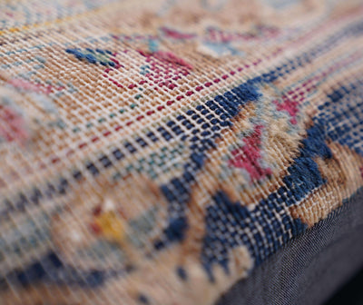 Canvello Antique Handmade Kerman Rug Pillow - 18"x18"