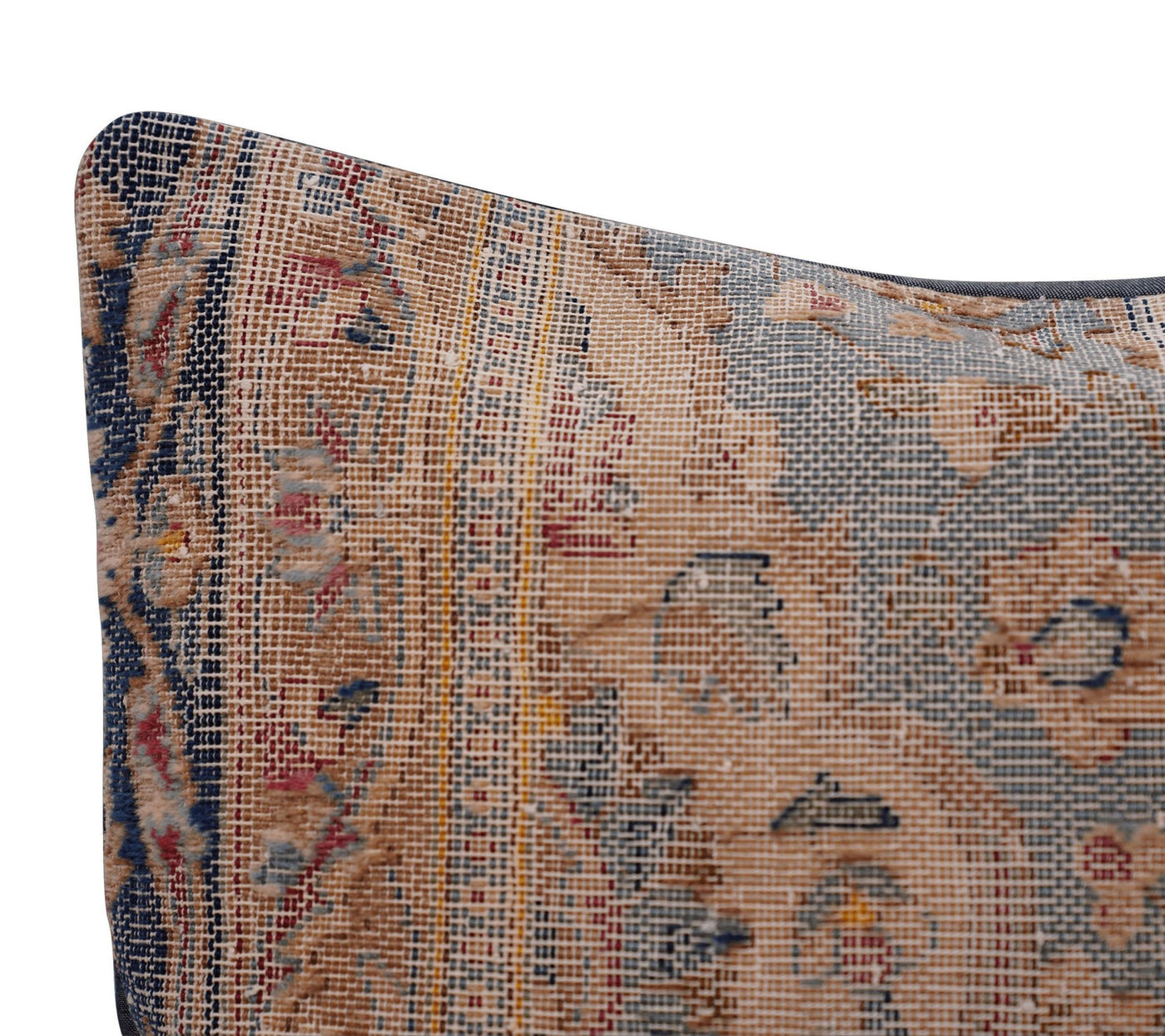 Canvello Antique Handmade Kerman Rug Pillow - 18"x18" - Canvello