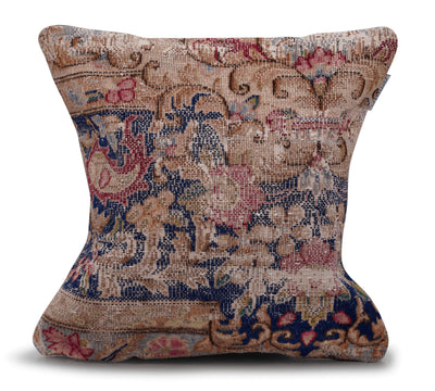 Canvello Antique Handmade Kerman Rug Pillows - 18"x18"