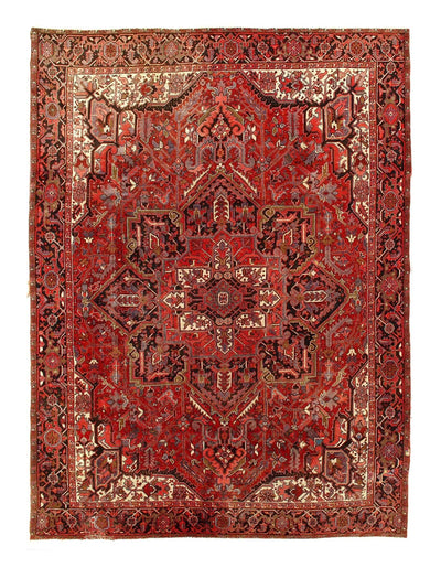 Canvello Antique Heriz Red Rugs For Living Room - 9'8'' X 12'11'' - Canvello