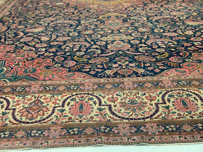 Canvello Antique Kashan Extra Large Living Room Rug - 11' X 17' - Canvello