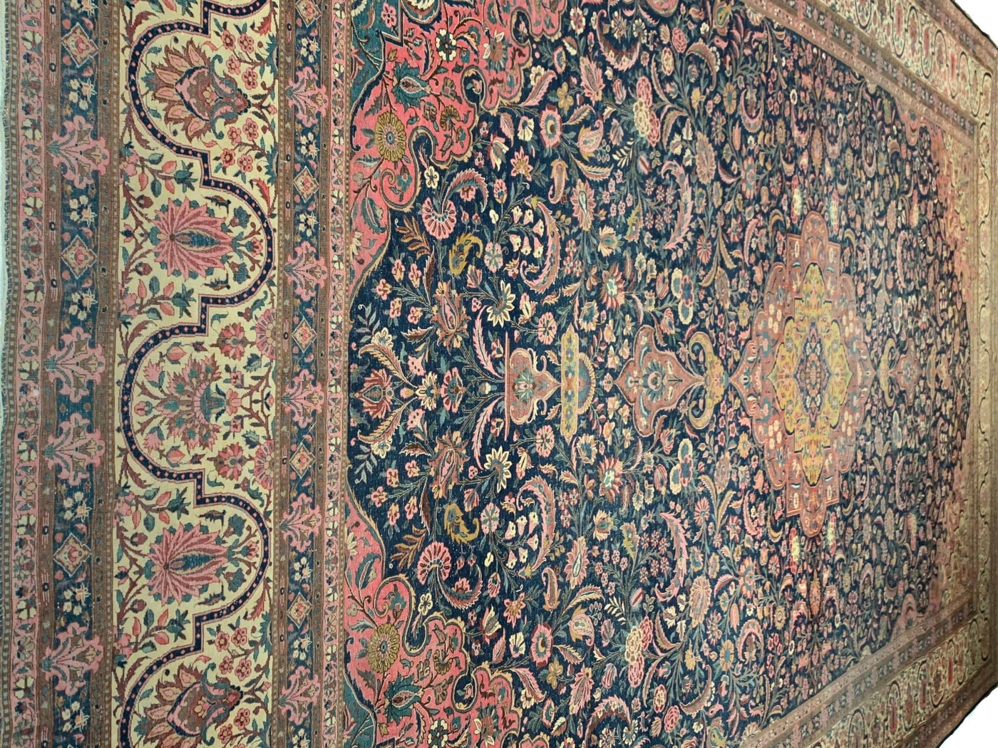 Canvello Antique Kashan Extra Large Living Room Rug - 11' X 17' - Canvello