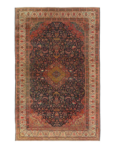 Canvello Antique Kashan Extra Large Living Room Rug - 11' X 17' - Canvello