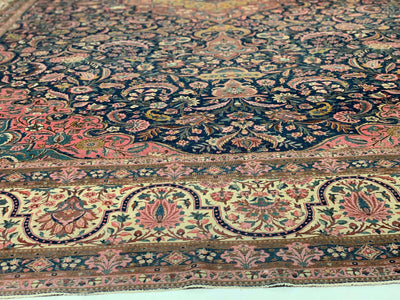 Canvello Antique Kashan Extra Large Living Room Rug - 11' X 17'