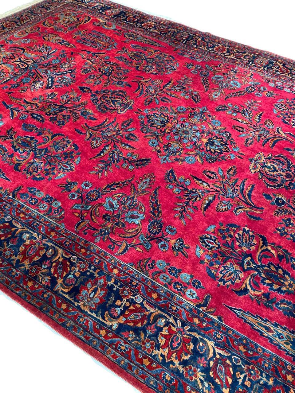 Canvello Antique Kashan Red Silkroad Rug - 8'6" X 13'10" - Canvello