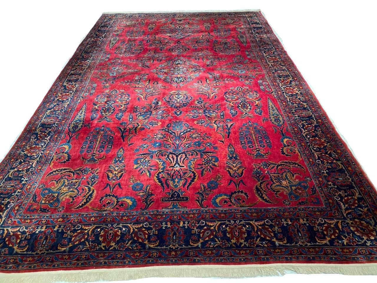 Canvello Antique Kashan Red Silkroad Rug - 8'6" X 13'10" - Canvello