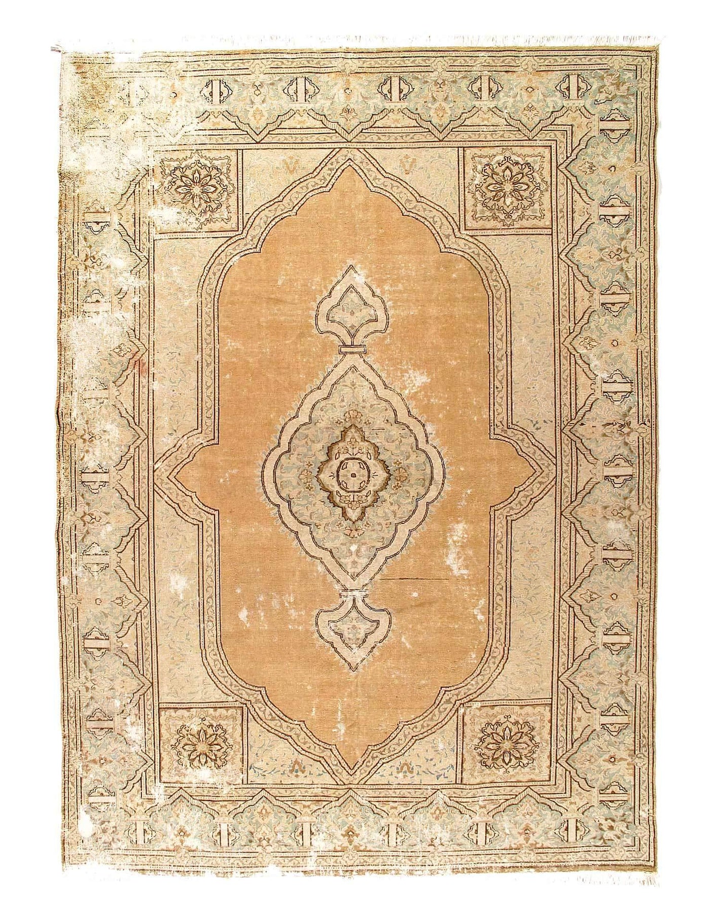 Canvello Antique Kerman Modern Beige Rug - 9' X 12'6'' - Canvello