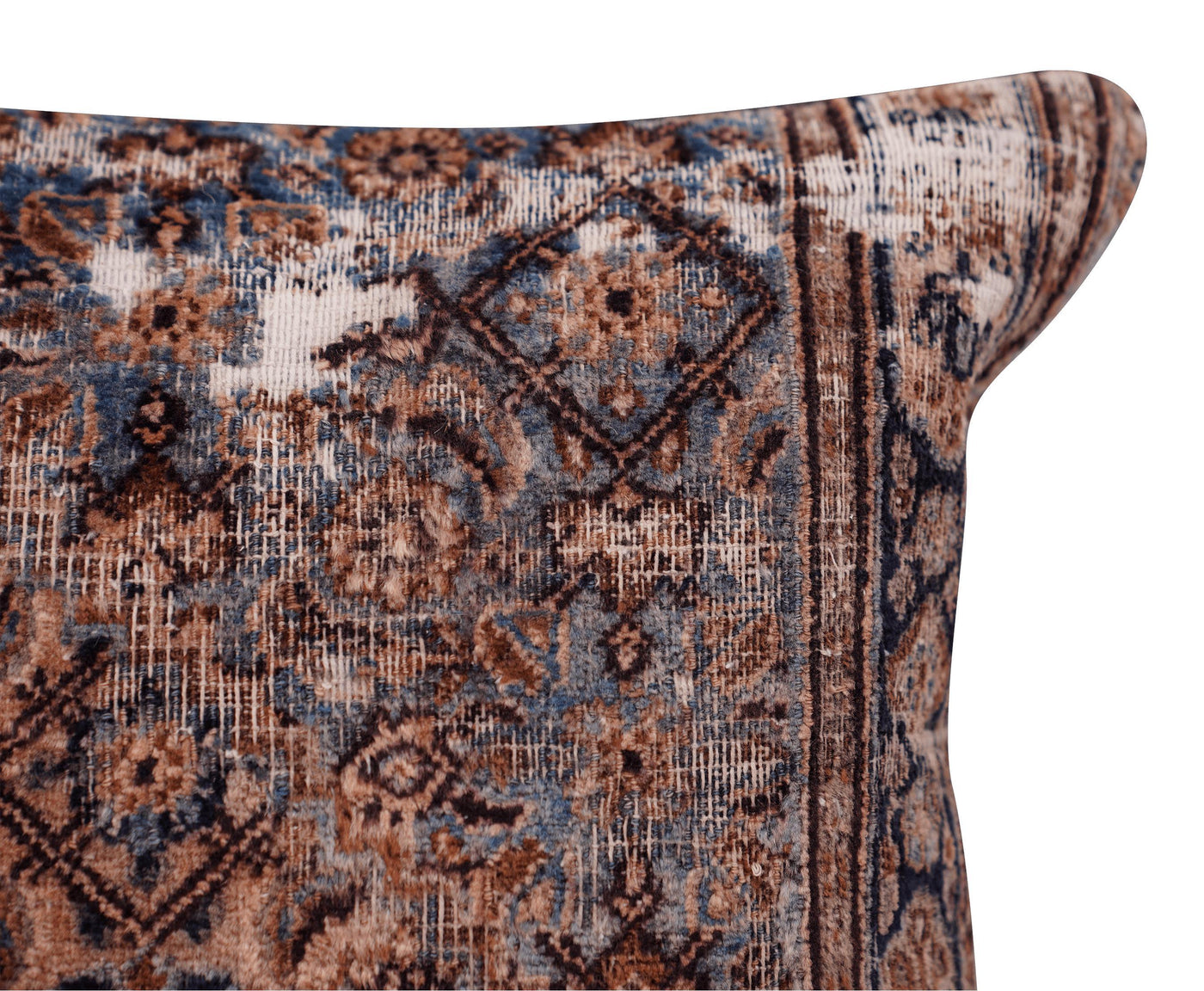 Canvello Antique Kerman Rug Bed Throw Pillows - 18"x18"