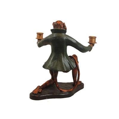 Canvello Antique Monkey Candle Holders (Pair) - Canvello