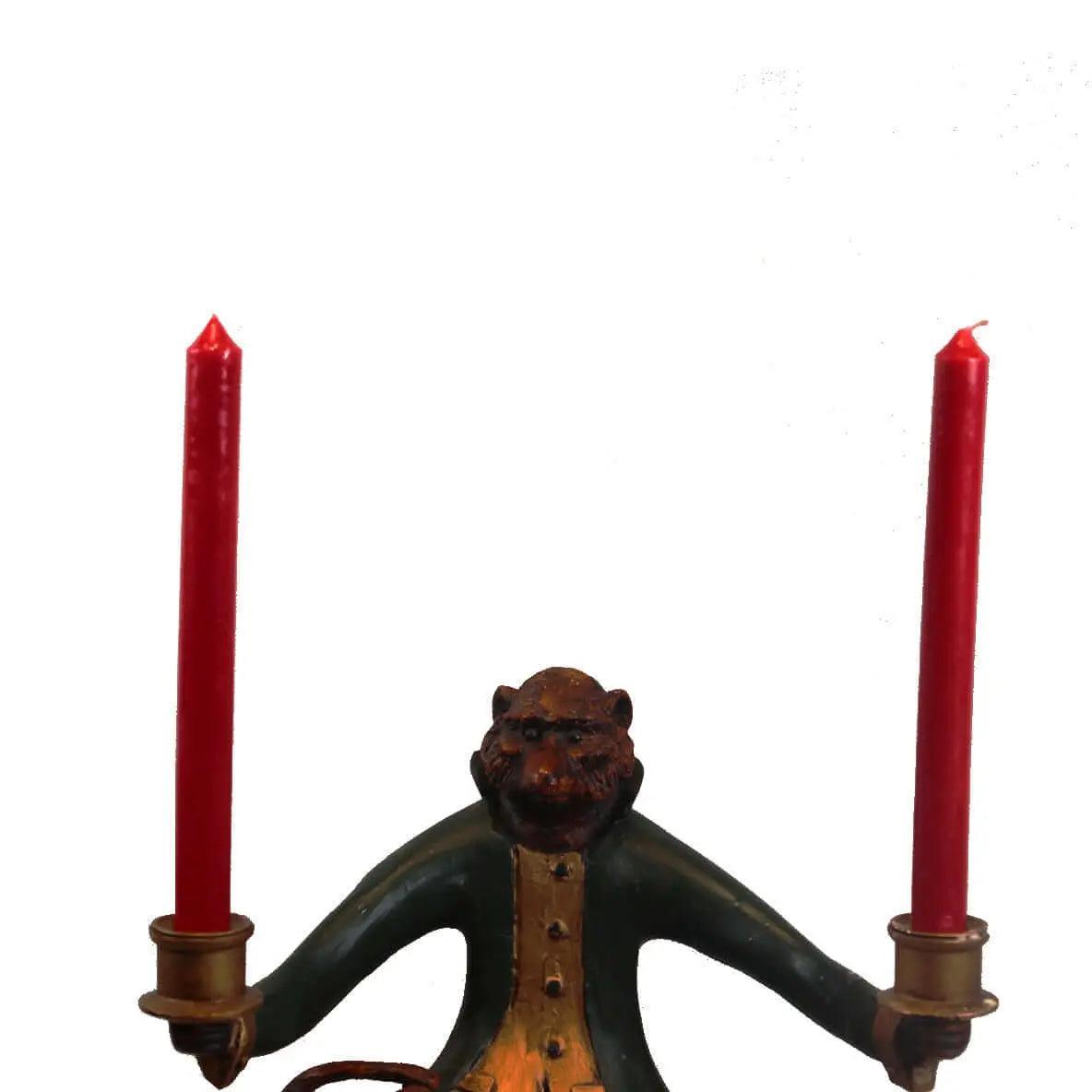 Canvello Antique Monkey Candleholder