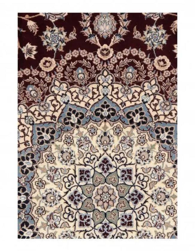 Canvello Antique Nain Silkroad Silk Rug - 6 LA 8'5"x11'11" - Canvello