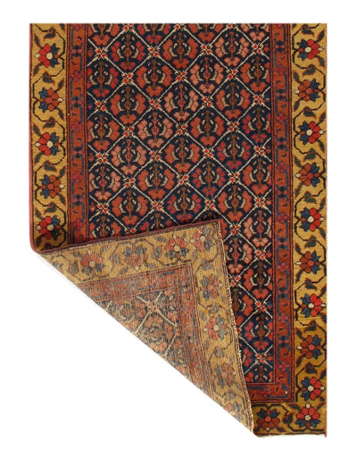 Canvello Antique Navy Russian kazak Runner - 2'9'' X 7'5'' - Canvello