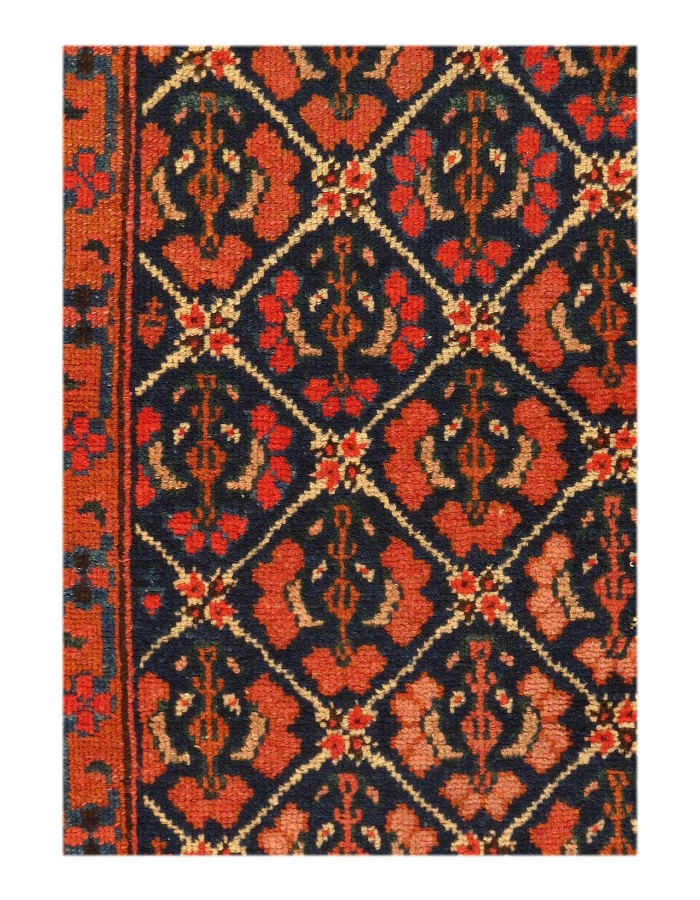 Canvello Antique Navy Russian kazak Runner - 2'9'' X 7'5'' - Canvello