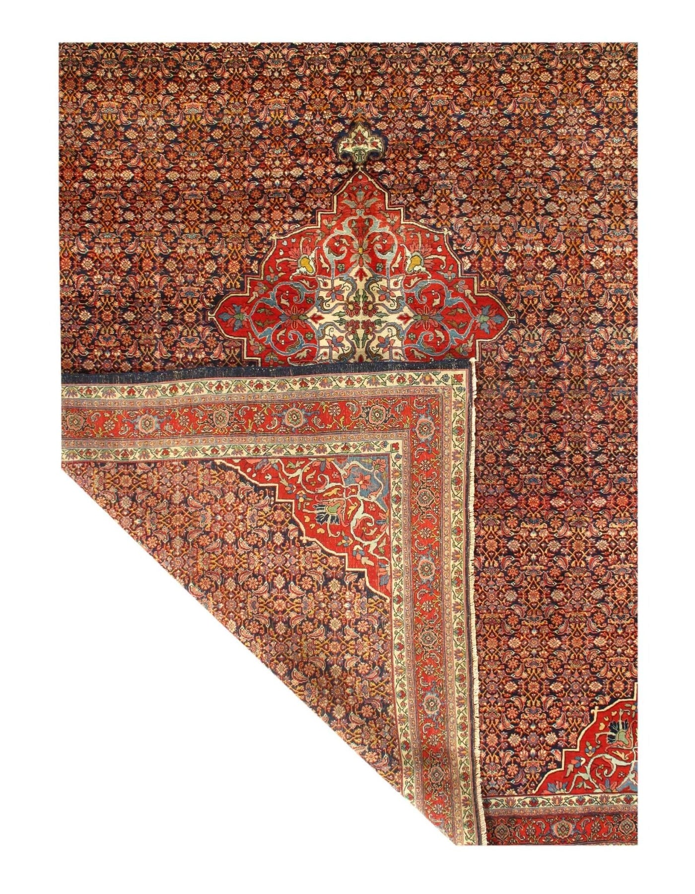 Canvello Antique Navy Silkroad Bidjar Rug - 9'4'' X 12'7'' - Canvello