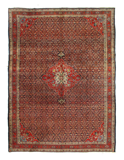 Canvello Antique Navy Silkroad Bidjar Rug - 9'4'' X 12'7'' - Canvello