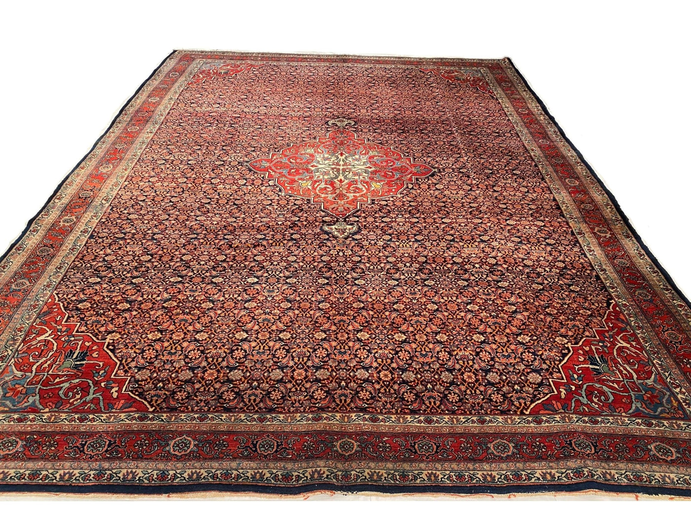 Canvello Antique Navy Silkroad Bidjar Rug - 9'4'' X 12'7'' - Canvello