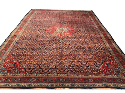 Canvello Antique Navy Silkroad Bidjar Rug - 9'4'' X 12'7'' - Canvello