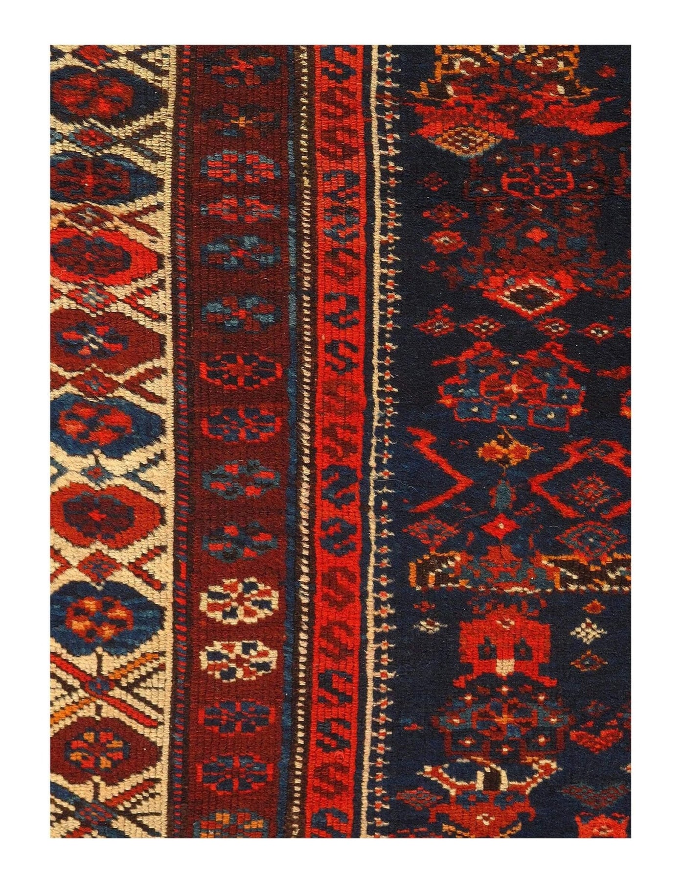 Canvello Antique North West Runner Navy Rug - 3'7'' X 10'7'' - Canvello