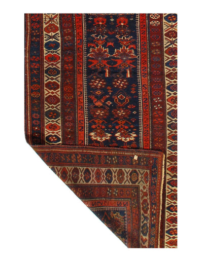 Canvello Antique North West Runner Navy Rug - 3'7'' X 10'7'' - Canvello