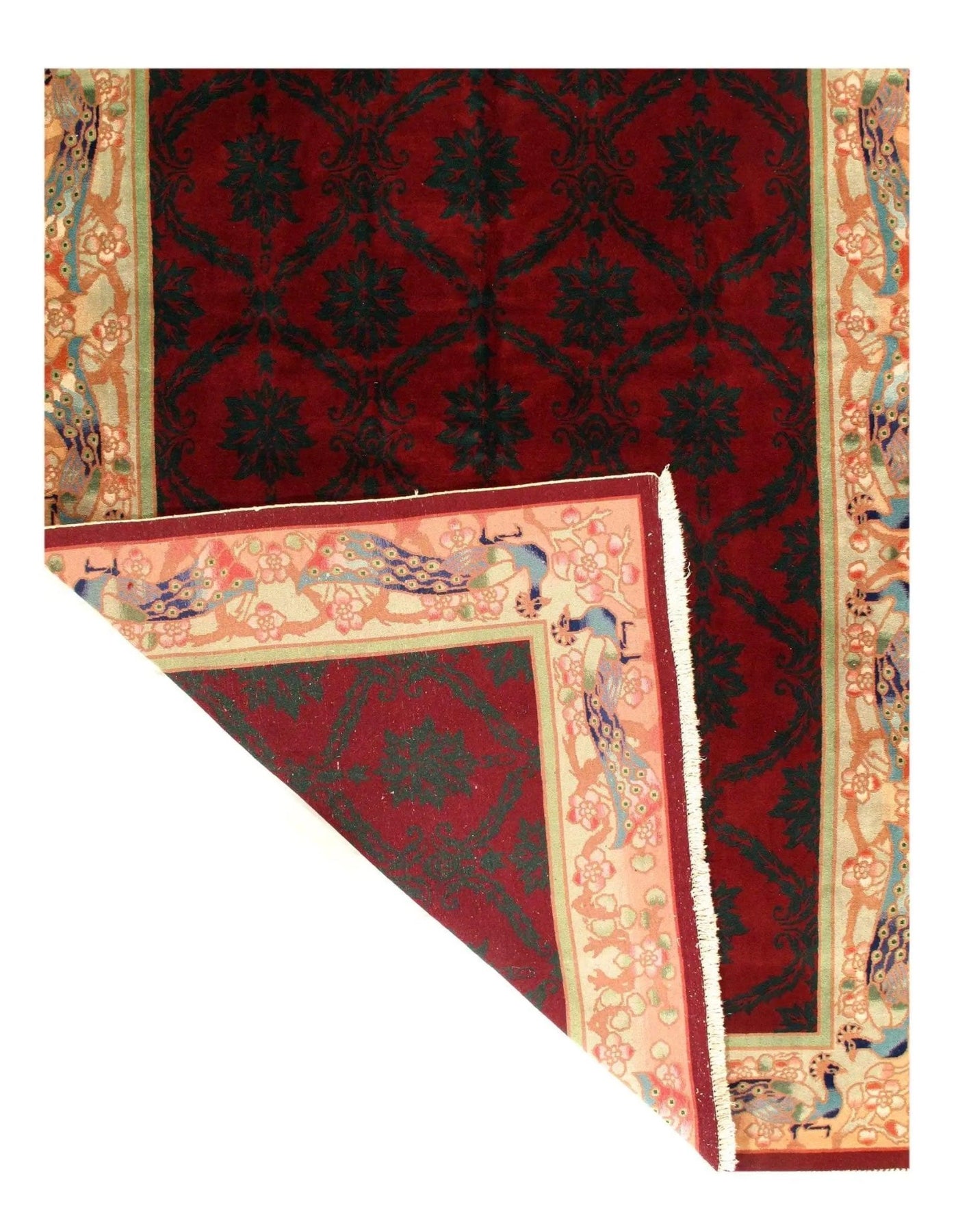 Canvello Antique Red Chinese Art Deco Rug - 8'5'' X 11'4'' - Canvello