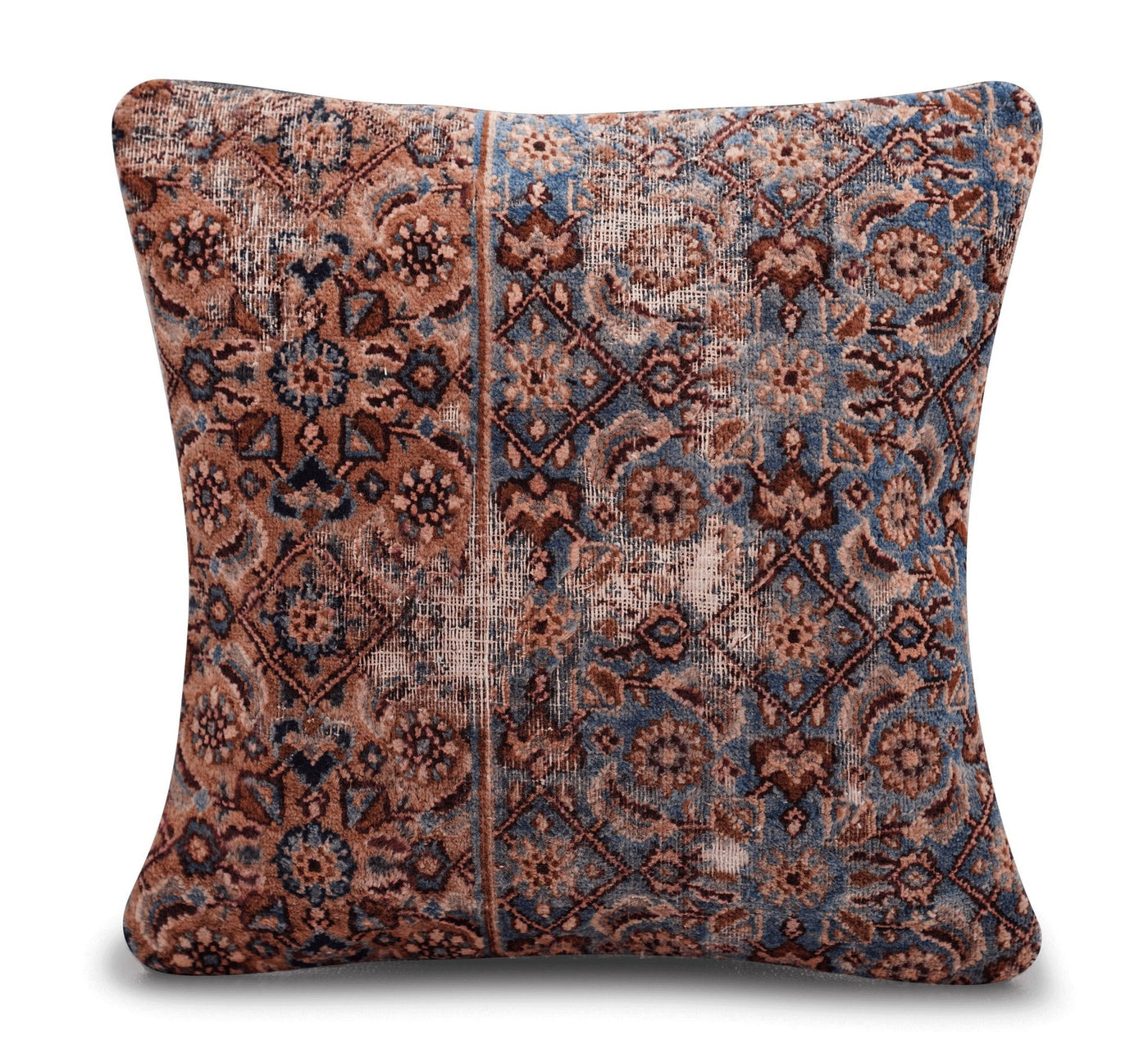 Canvello Antique Rug Light Brown Throw Pillows - 16"x16" - Canvello