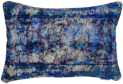 Canvello Antique Rug Royal Blue Throw Pillows - 16"x24" - Canvello